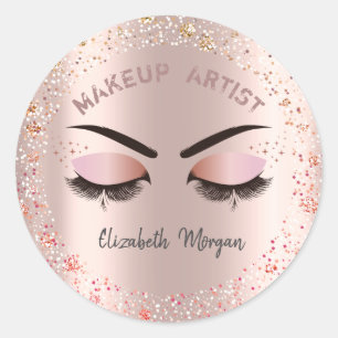 Chic Cool Faux Lashes, Confetti, Makeup Ronde Sticker