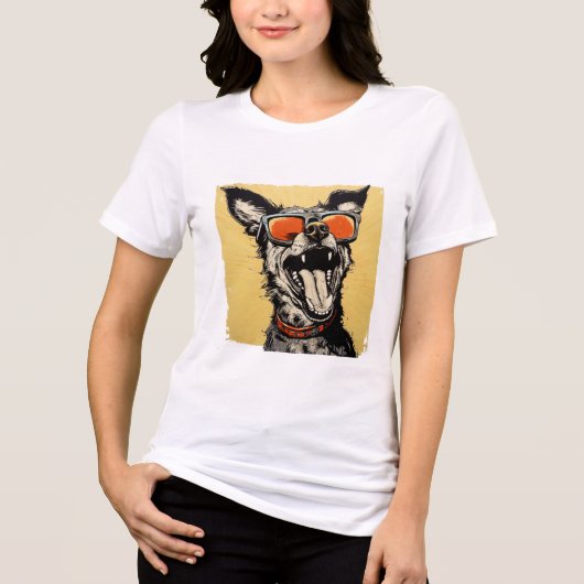 Chic Cool met Lunettes - POP ART Tri-Blend Shirt (Voorkant)
