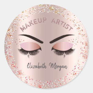 Chic Coole Nepwimpers,Confetti,Make-up Ronde Sticker
