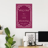 Chic Cooper Roos Great Gatsby Wedding Welkomstbord Poster (Thuiskantoor)