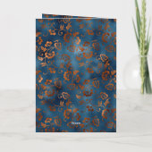 Chic Copper Blue Floral past tweeledig huwelijk aa (Achterkant)