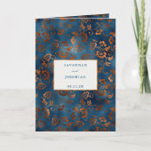 Chic Copper Blue Floral past tweeledig huwelijk aa (Voorkant)