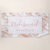 Chic Copper Marble Roos Gold Bridesmaid Strandlaken (Voorkant)
