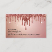 Chic Copper Roos Gold Glitter Nails Professional Visitekaartje (Achterkant)