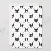 Chic Coquette Black Ribbon Bow Minimalist Shower Kaart (Achterkant)