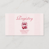 Chic Coquette Cherry op Top Baby shower Registry Informatiekaartje (Voorkant)
