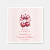Chic Coquette Cherry op Top Baby shower Servet (Voorkant)