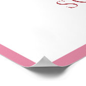 Chic Coquette Cherry op Top Baby shower Sign Poster (Hoek)