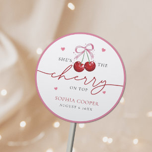 Chic Coquette Cherry op Top Vrijgezellenfeest Ronde Sticker