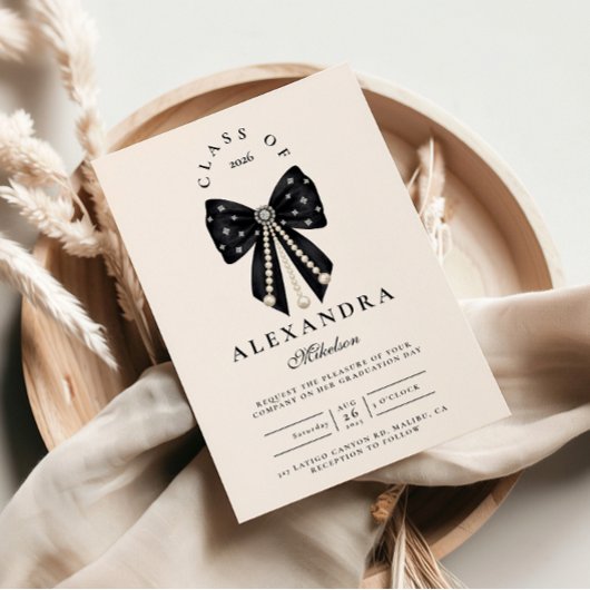 Chic Coquette Graduation Celebration Kaart