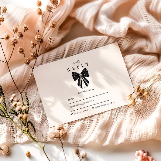 Chic Coquette Graduation Celebration RSVP Kaartje