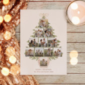 Chic Coquette Kerstboom 12 Foto Roos Goud Folie Feestdagenkaart
