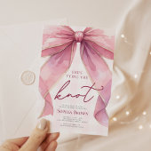 Chic Coquette Roze Bow Vrijgezellenfeest Kaart