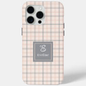 Chic Coral Grey iPhone Case Trendy Custom Design (Achterkant)