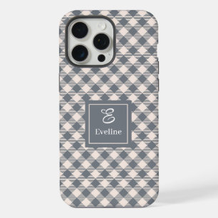 Chic Coral Grey iPhone Hoesje Met Naam Aandenken 15 Pro Max Case