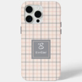 Chic Coral Grey iPhone Hoesje Trendy Aangepast Des (Achterkant)