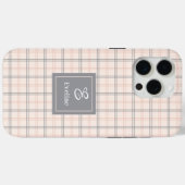 Chic Coral Grey iPhone Hoesje Trendy Aangepast Des (Achterkant (horizontaal))