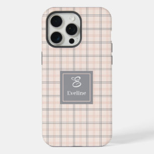 Chic Coral Grey iPhone Hoesje Trendy Aangepast Des 15 Pro Max Case