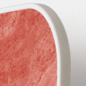 Chic Coral Marble White Stripes Name Phone Custom Pickleball Paddle (Links Detail)