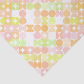 Chic Coral Oranje Blush Pink Circles Art Patroon Tissuepapier (Detail)