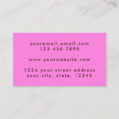 Chic Coral Oranje Hot Pink Visitekaartje (Achterkant)