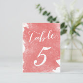 CHIC CORAL WATERVERF TABEL NUMMER KAARTEN (Staand voorkant)