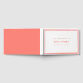 Chic Coral & White Classic Simple Modern Weddensch Gastenboek (Volledig)
