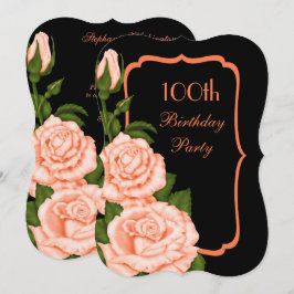 Chic Corner Koraalrozen 100ste verjaardag Kaart