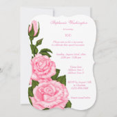 Chic Corner Roze Rozen 100ste Verjaardag Kaart (Achterkant)