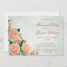 Chic Corner Rozen Flower Bouquet Memorial Party Kaart