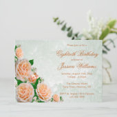 Chic Corner Rozen Flower Bouquet Woman's Birthday Kaart (Staand voorkant)