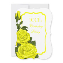 Chic Corner Yellow Roses 100th Birthday