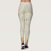 Chic Cornsilk White Curves Patroon Leggings (Achterkant)