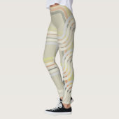 Chic Cornsilk White Curves Patroon Leggings (Links)