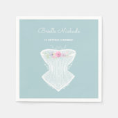 Chic Corset Bloemen Persoonlijk Lingerie Vrijgezel Servet (Voorkant)