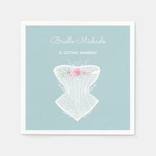 Chic Corset Bloemen Persoonlijk Lingerie Vrijgezel Servet