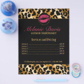 Chic Cosmetology Makeup Artist Flyer (Enkel)