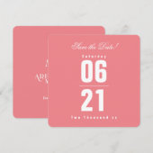 Chic Cotton Candy Roze | Effen  |Save the Date (Voorkant / Achterkant)