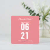 Chic Cotton Candy Roze | Effen  |Save the Date (Staand voorkant)