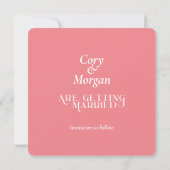 Chic Cotton Candy Roze | Effen  |Save the Date (Achterkant)