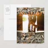 Chic Country Camoflague Save the Date Briefkaart (Voorkant / Achterkant)