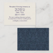 Chic Country Denim & Ivory Wedding Enclosure Kaart (Voorkant / Achterkant)