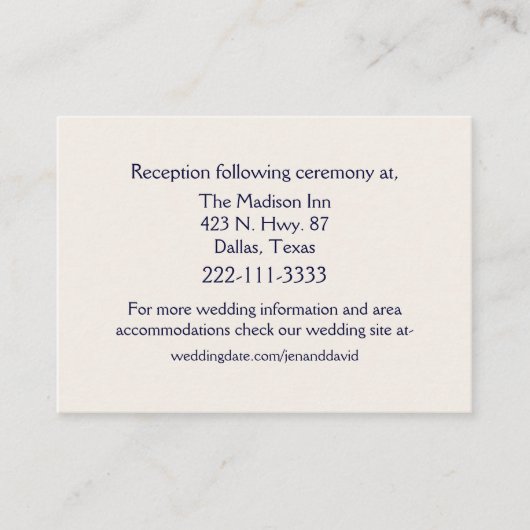 Chic Country Denim & Ivory Wedding Enclosure Kaart (Voorkant)