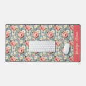 Chic Country Garden Floral Pattern Personalized Bureaumat (Keyboard & Muis)