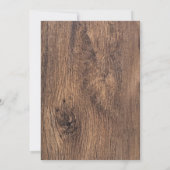 Chic Country Lace op Rustic Dark Wood  Kaart (Achterkant)