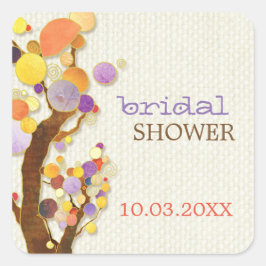 Chic Country Trees Autumn Vrijgezellenfeest Vierkante Sticker