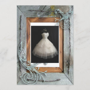 Chic Country Vrijgezellenfeest Tea Party uitnodigi Kaart