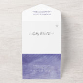 Chic Couple Mason Jar Lavender Paars Wedding RSVP All In One Uitnodiging (Buitenkant)