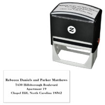 Chic Couple Return Address Serif Self Inking Stamp