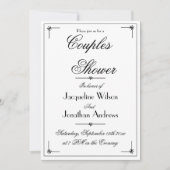 Chic Couples Shower Elegant Custom Script Cool Kaart (Voorkant)